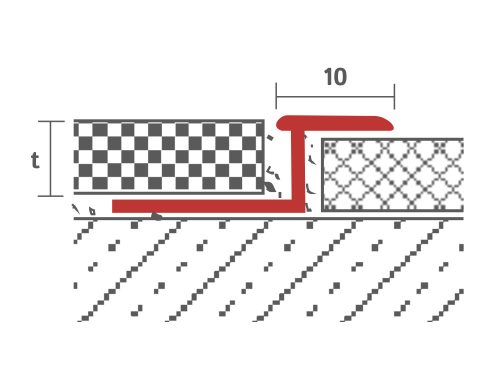 OX Z profil burkolatváltó laminált lap rögzítő 250 cm alumínium ezüst leszorító takaró