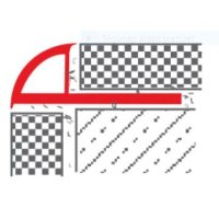 Domború, íves csempe élzáró